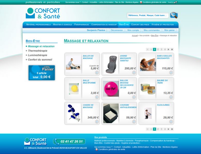 Confort & Santé, spécialiste de la vente et de la location de matériel médical.