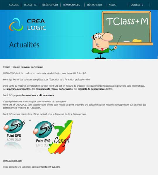 Point SYS distribue la solution T-Class de Créalogic pour ses valises écoles numériques