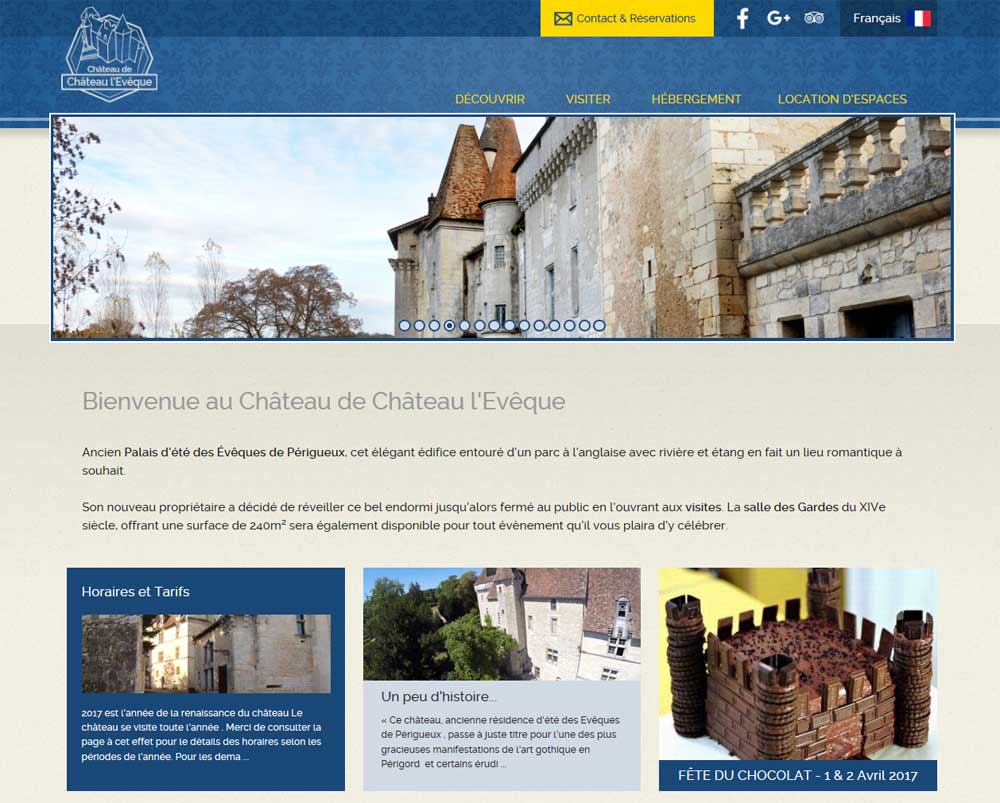 Le Château de Château l'Eveque arrive sur le Net