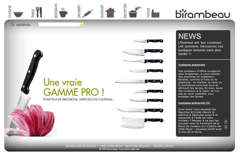 Le nouveau catalogue en ligne de Birambeau est ...