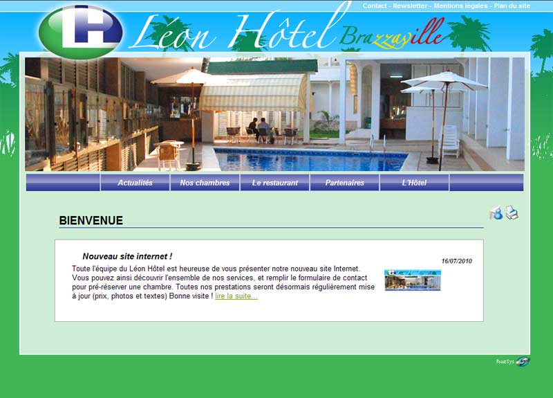 Le Léon Hôtel de Brazzaville sur le web