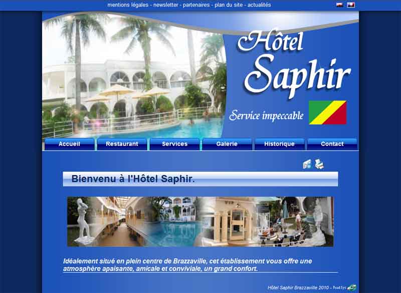 Le nouveau site de l'hôtel Saphir de Brazzaville