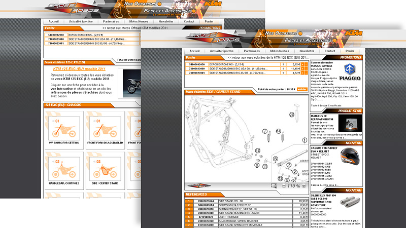 Mise en ligne du catalogue des vues éclatées KTM
