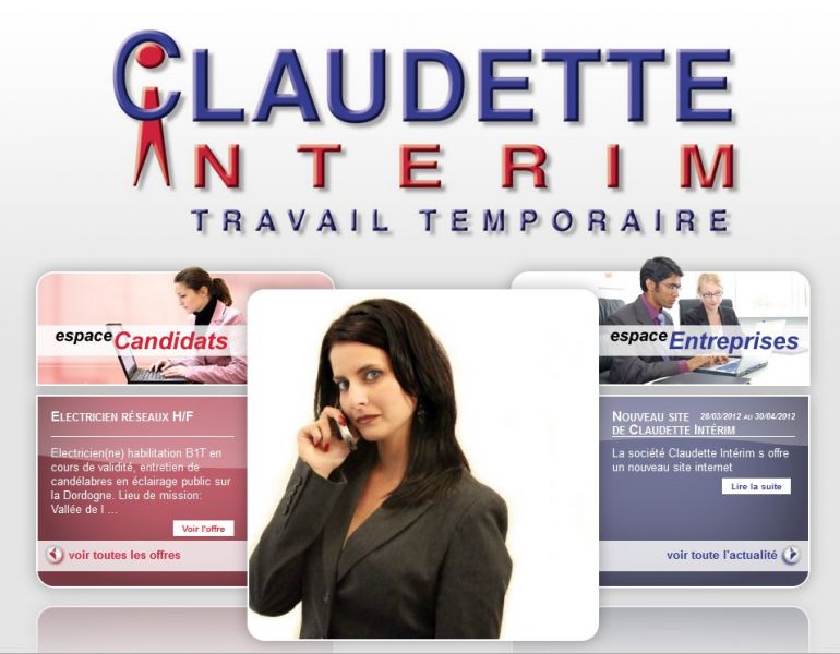 Claudette Intérim : l'Agence d'intérim en Dordogne arrive sur le Web