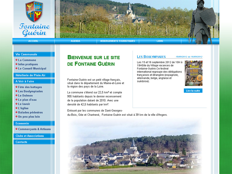 Un nouveau site pour la commune de Fontaine Guérin